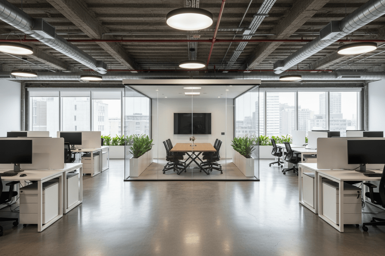 Commercial office space construction by Kaiser Construction